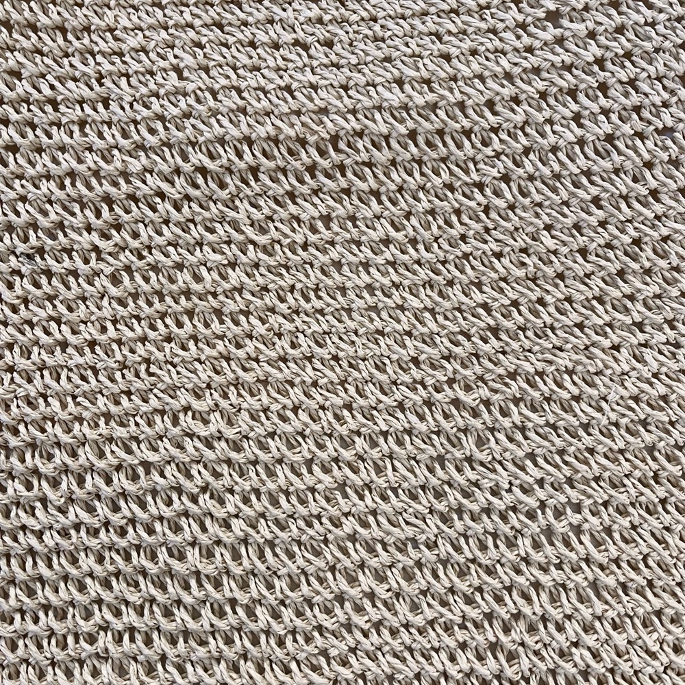 NWT Boho Woven Straw Rustic Tote Bag Black & White Strap Eco friendly Festival - Picture 3 of 8